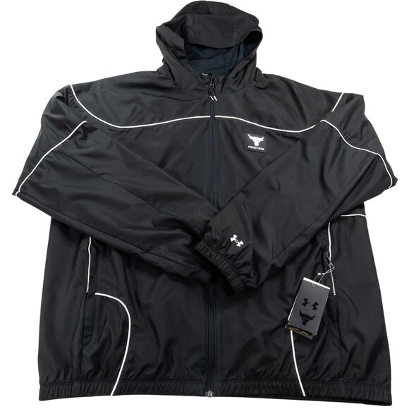 Under Armour Other - Under Armour Project Rock Brahma Jacket Men’s XL Black Hooded Windbreaker NWT